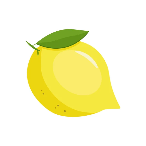 Fruits Frais Citron Illustration Vectorielle Sur Fond Blanc — Image vectorielle