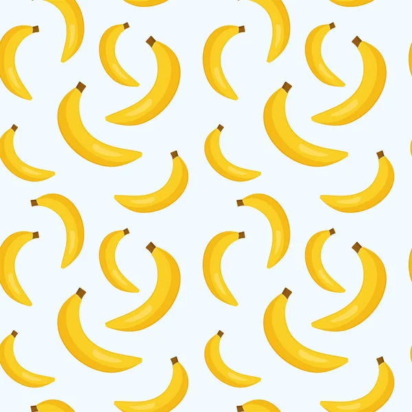 Fresh Banana Background Seamless Pattern Banana Fruits Collection Colorful Wallpaper — Stock Vector