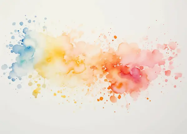 Aquarelle Abstraite Éclaboussure Spray Peinture Couleur Texture Vectorielle Fond Coloré — Image vectorielle