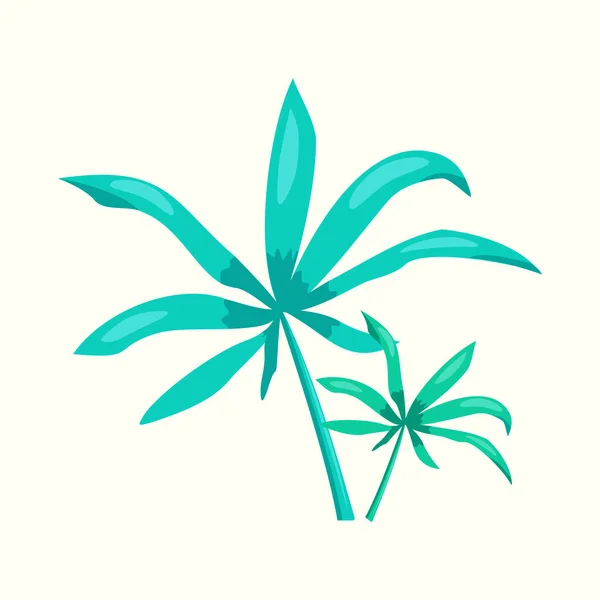 Tropické Listy Palma Vektorová Ilustrace — Stockový vektor