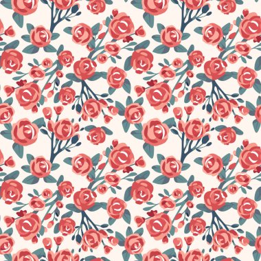 Rose 'un Sevgililer Günü modeli. Romantik çiçekler. Güller pürüzsüz vektör arkaplanı. 