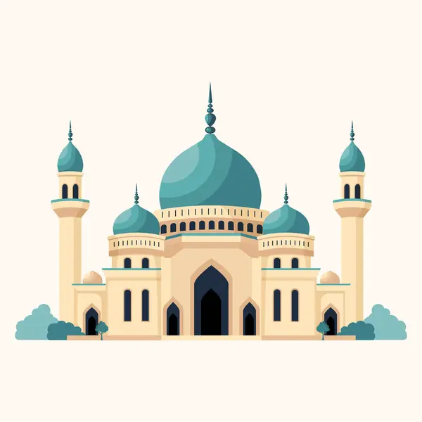 Mosquée Vectorielle Design Islamique Élément Ramadan Élément Arabe Pour Salutations — Image vectorielle