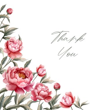 Suluboya şakayıkların kare çerçevesi. Vektör şakayık şablonu. Düğün davetiyesi, poster ve kart için.. 