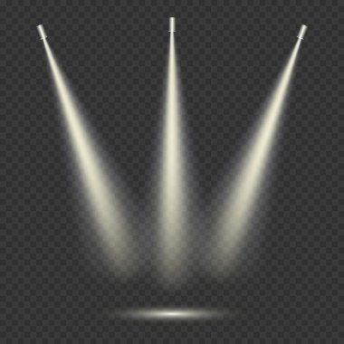 Spot ışığı efektleri. Ilık, parlayan spot ışıkları. Kirişler. Parlak ışıklandırma 