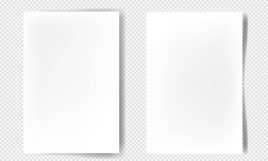 Gölgeli, gerçekçi, boş kağıtlar. Dikey çarşaf. Defter ya da kitap sayfası. Tasarım şablonu veya maketi. 