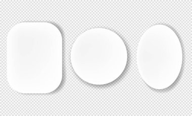 Gölgeli gerçekçi yuvarlak çarşaflar. Yuvarlak çerçeveler. Tasarım şablonu veya maketi. 