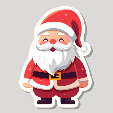 Noel Baba Noel Baba gülümsüyor. Çizgi roman Noel Baba karakteri. 