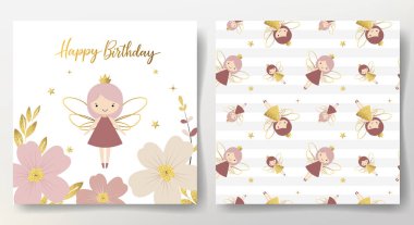 Doğum günün kutlu olsun. Güzel perilerin, çiçeklerin, parlak yıldızların olduğu kusursuz bir desen. Nazik çocuksu geçmişler.