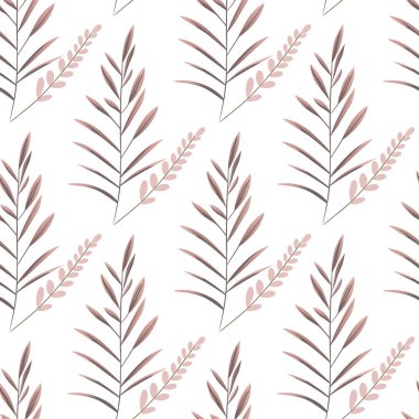 Pastel çayır bitkileriyle yumuşak bir arka plan. Narin botanik ilkbahar dikişsiz desen.