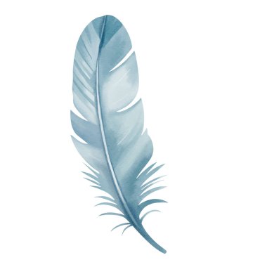 Fantezi titreşimleri ile suluboya tüy yumuşak mavi renk ruhani ve rüya tasarım için