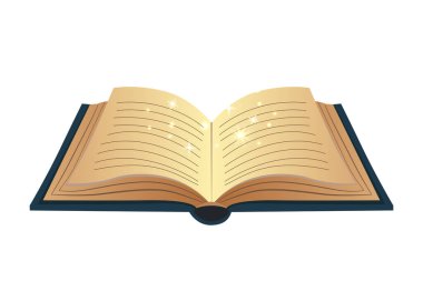 Işıldayan sihirli kitabı aç. Mistik ışık ve büyülü detaylarla ilüzyon. Fantezi tasarımları için ideal.