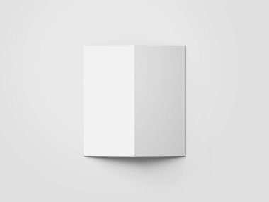 DL Çift Katlı Broşür Modeli 3B Hazırlama