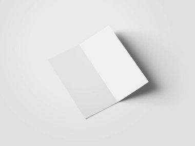 DL Çift Katlı Broşür Modeli 3B Hazırlama