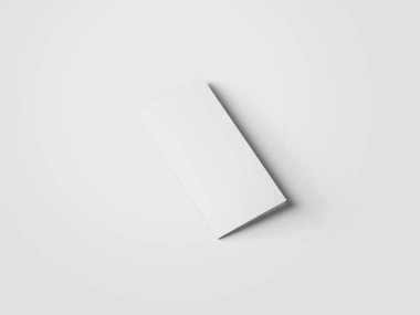 DL Çift Katlı Broşür Modeli 3B Hazırlama