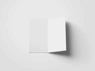 DL Çift Katlı Broşür Modeli 3B Hazırlama