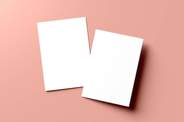 Bifold Brochure Mockup 3D Rendering