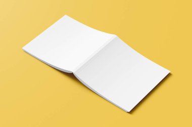 Mockup Square Dergisi Broşürü 3B Hazırlama