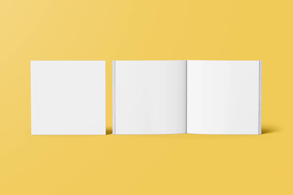 Magazine Square Brochure Mockup