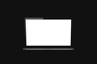 Gerçekçi Koyu Laptop 3B Yapılandırma
