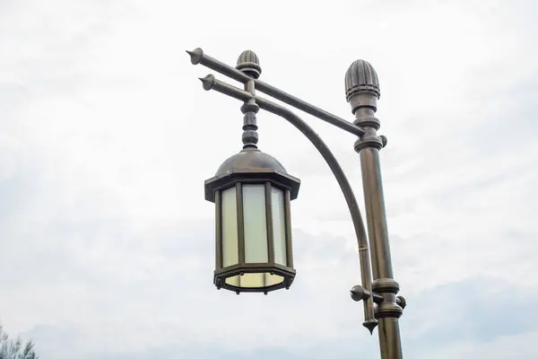 Lámpara Ciudad Para Alumbrado Público Espacio Alrededor — Foto de Stock