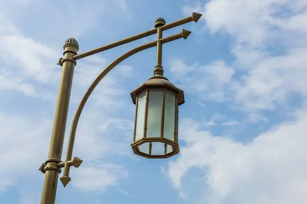 Lámpara Ciudad Para Alumbrado Público Espacio Alrededor — Foto de Stock