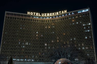 Tashkent, Uzbekistan - March 6, 2023: View to facade of 