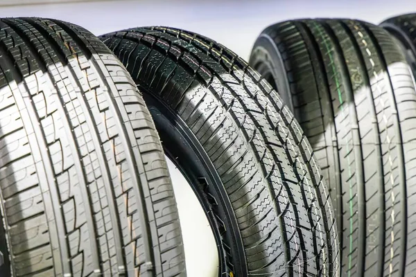 stock image Transport wheel car tire closeup.