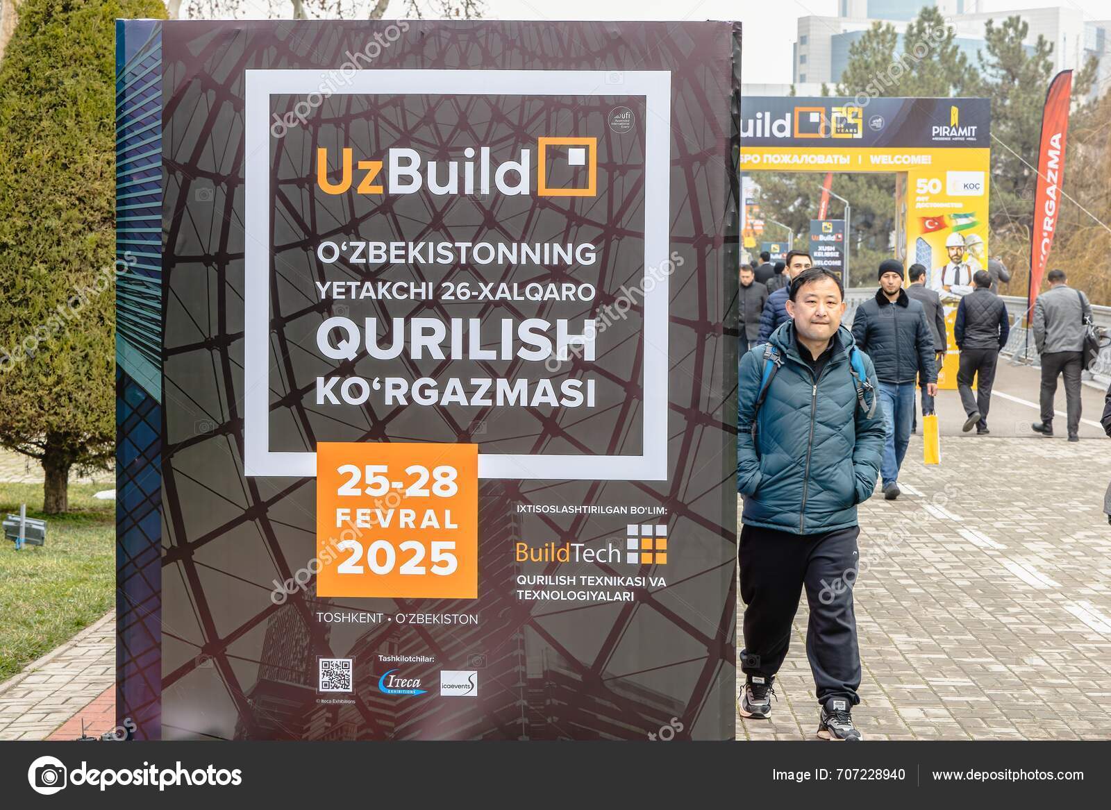 Tashkent Uzbekistan 2024 Exhibition Construction Uzbuild 2025 Uzbek National Central — Stock