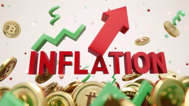 Para birimi enflasyonunu tasvir eden resimler, ekonomi, finans ve bankalar için uygun.