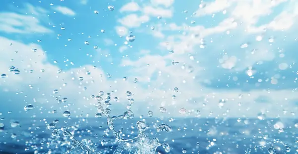 stock image Close-up photo of water splash. Splash of rain or sea water.