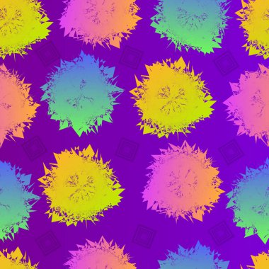 Dikenli Kalıp Kalıbı soyut renkli mor 