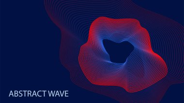 Soyut vektör dalgası. Yumuşak hareketli satırlardan müzik için eşitleyici.
