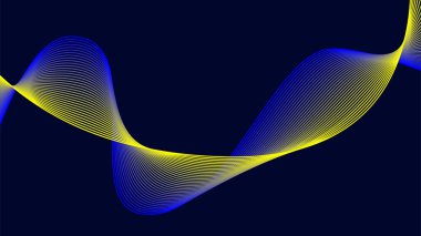 Soyut vektör dalgası. Yumuşak hareketli satırlardan müzik için eşitleyici.