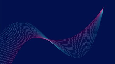 Soyut vektör dalgası. Yumuşak hareketli satırlardan müzik için eşitleyici.