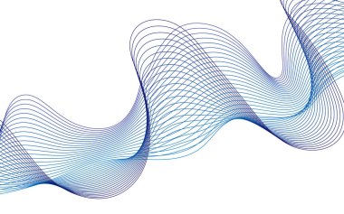 Tasarım için soyut vektör dalga elemanı. Pürüzsüz hareket dinamikleri. Vektör illüstrasyonu