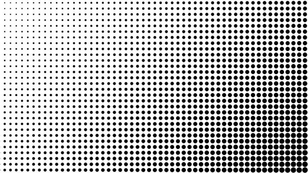 Halftones. Gradient of black and white squares. Monochrome background. Design element.