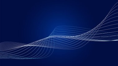 Tasarım için soyut vektör dalga elemanı. Pürüzsüz hareket dinamikleri. Vektör illüstrasyonu