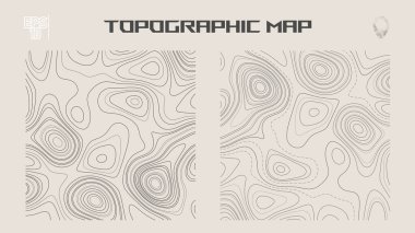 Topographic map contour lines. Texture geographical relief. vector illustration. clipart