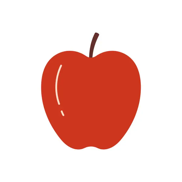 Kırmızı elma, taze taze meyve ve çiftlik bahçesi çiziminden elde edilen hasat.
