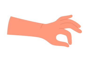 İnsan eli, iletişim vektörü illüstrasyonu için parmaklarıyla iyi bir hareket gösteriyor