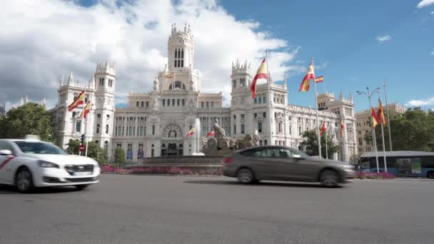 마드리드 스페인 2023 푸에르타 알칼라 Puerta Alcala 시벨레스 마드리드 중심부를 — 비디오