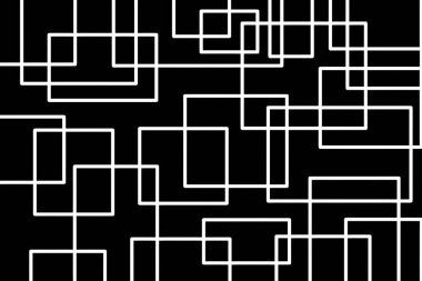 Dikdörtgen çizgiler üzerinde siyah beyaz duvar kağıdı 