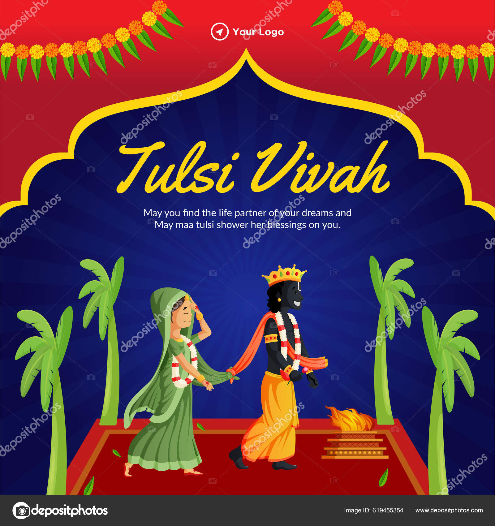 Tulasi Vector Art Stock Images | Depositphotos