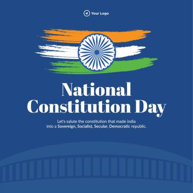 Ulusal Anayasa Günü şablonunun pankart tasarımı. 