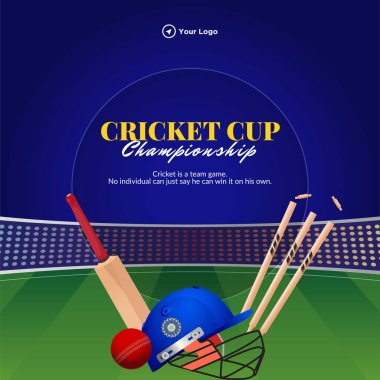 T20 kriket şampiyonası şablonunun pankart tasarımı. 
