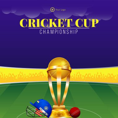 T20 kriket şampiyonası şablonunun pankart tasarımı.