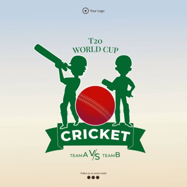 T20 kriket şampiyonası şablonunun pankart tasarımı. 