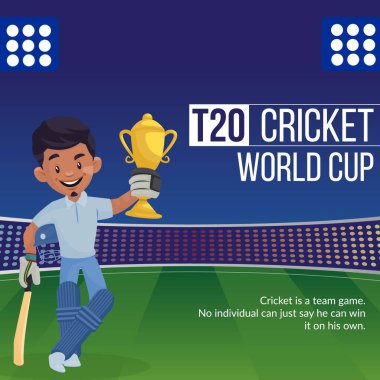T20 Kriket Dünya Kupası pankartı tasarım şablonu. 