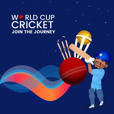 Dünya Kupası kriketinin pankart tasarımı şablonu. 