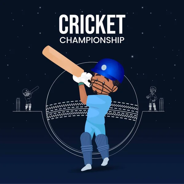 stock vector Banner design template of Cricket championship. 